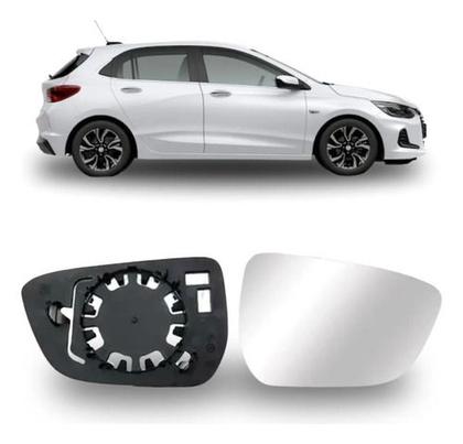 Imagem de Lente Espelho Retrovisor Chevrolet Onix e Sedan de 2020 a 2023  COM BASE