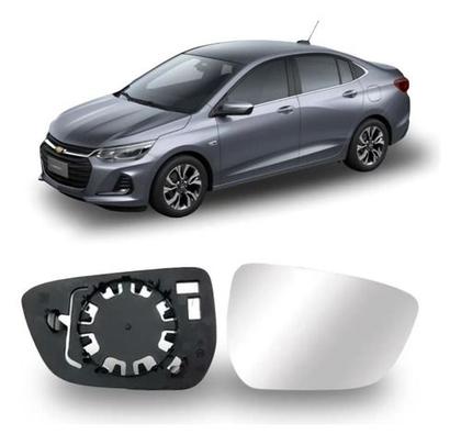 Imagem de Lente Espelho Retrovisor Chevrolet Onix e Sedan de 2020 a 2023  COM BASE