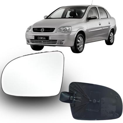 Imagem de Lente Espelho Retrovisor Corsa Classic 1996 até 2002 Lado Esquerdo Removel SB011