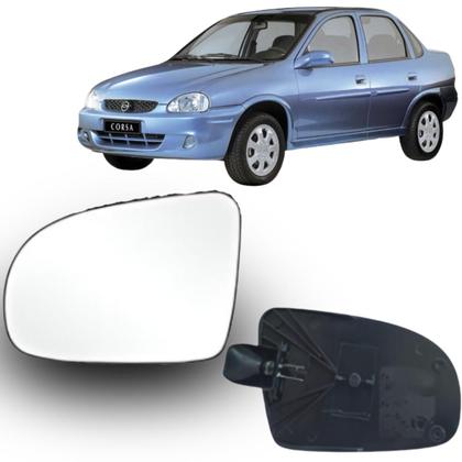 Imagem de Lente Espelho Retrovisor Corsa Classic 1996 até 2002 Lado Esquerdo Removel SB011