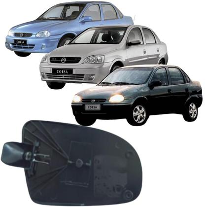 Imagem de Lente Espelho Retrovisor Corsa Classic 1996 até 2002 Lado Esquerdo Removel SB011