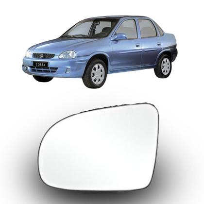 Imagem de Lente Espelho Retrovisor Corsa Classic 1996 até 2002 Lado Esquerdo Removel SB011