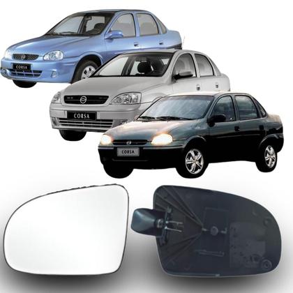 Imagem de Lente Espelho Retrovisor Corsa Classic 1996 até 2002 Lado Esquerdo Removel SB011
