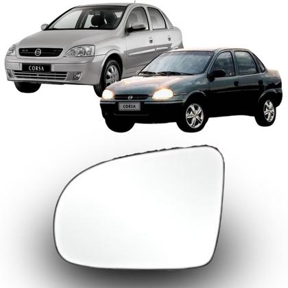 Imagem de Lente Espelho Retrovisor Corsa Classic 1996 até 2002 Lado Esquerdo Removel SB011