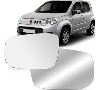 Imagem de Lente Espelho Retrovisor Fiat Novo Uno 2011 a 2021 - Com base