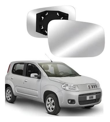 Imagem de Lente Espelho Retrovisor Fiat Novo Uno 2011 a 2021 - Com base