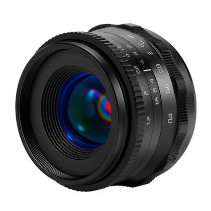 Imagem de Lente JINTU 35mm F1.2 com foco manual para câmeras Sony E-Mount