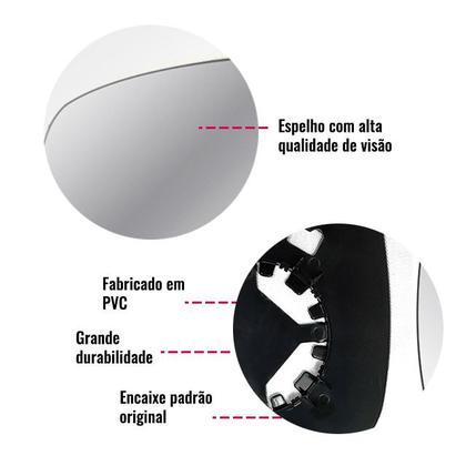 Imagem de Lente Retrovisor Ford New Fiesta 2013 a 2021 Escolha o Lado