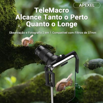 Imagem de Lente Teleobjetiva Zoom Óptico 6x + Macro 150mm Para Celular