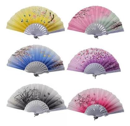 Imagem de Leque de Mão Oriental Japonês Grande Sakura