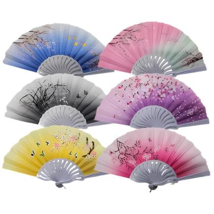 Imagem de Leque de Mão Oriental Japonês Grande Sakura