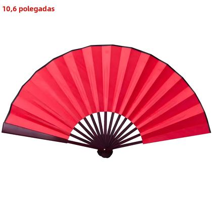 Imagem de Leque Dobrável De Seda Em Branco 10.6 E 13 Polegadas, De Madeira E Bambu, Estilo Antigo Chinês Para