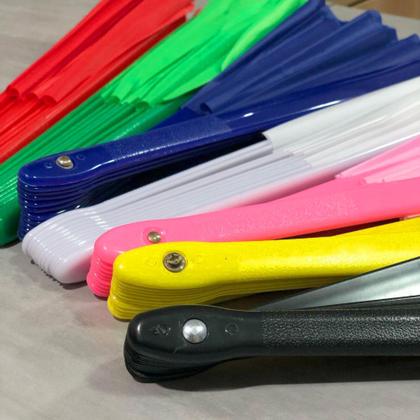 Imagem de Leque Grande Luxo Dança Culto Kung Fu Taí Chi Chuan Liso Performance