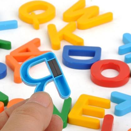 Imagem de Letras Alfabeto Magnético Educativo Imantado 26 Peças Imã
