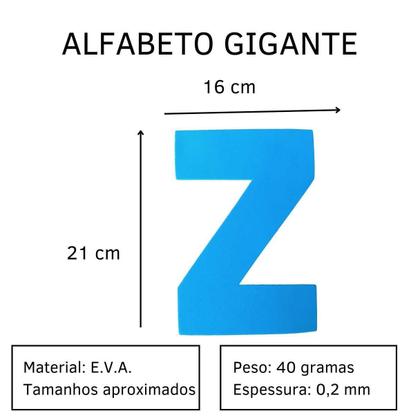 Imagem de Letras Gigante Em Eva Alfabeto Vogais Grande 31 Peças Painel