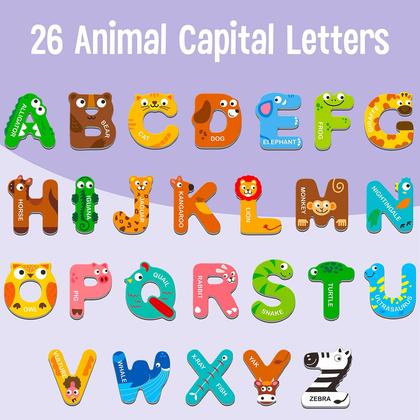 Imagem de Letras magnéticas SpriteGru Cute Animal Alphabet ABC Kids 3+