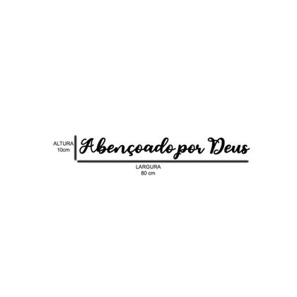 Imagem de Letreiro Quadro de Parede em MDF 3mm frase Abençoado Por Deus