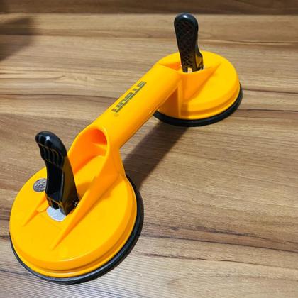 Imagem de Leve e Poderosa Ventosa Dupla Sucção 80kg Pisos Polidos Vidros Mármore Sem Riscos na Instalação