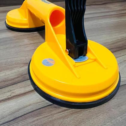 Imagem de Leve e Poderosa Ventosa Dupla Sucção 80kg Pisos Polidos Vidros Mármore Sem Riscos na Instalação