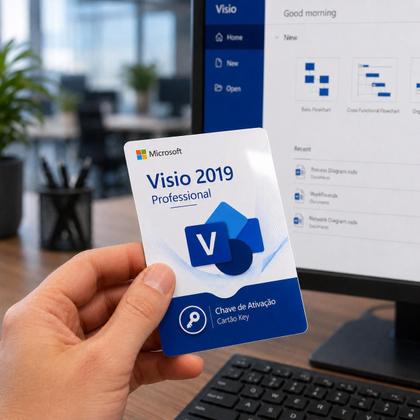Imagem de Licença Microsoft Visio 2019 Pro, 32/64 Bits, Original Vitalícia  Cartão Físico
