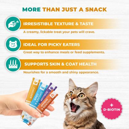 Imagem de Lickable Cat Treats Amados Pets Lick Up Chicken Mix 300 ml