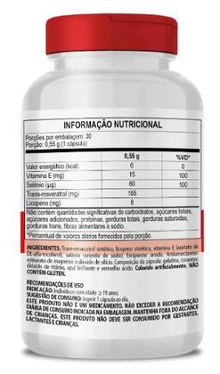 Imagem de Licopeno + Trans-Resveratrol + Vitamina E + Selênio - 30 Cápsulas