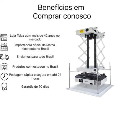 Imagem de Lift Projetor 50x50 Elevador Suporte Elétrico Controle RF