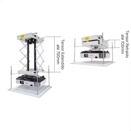Imagem de Lift Projetor 50x50 Elevador Suporte Elétrico Controle RF