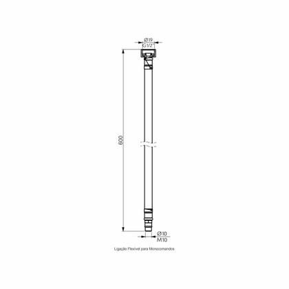 Imagem de Ligação Flexível Para Monocomando Inox 60X1/2Xm10