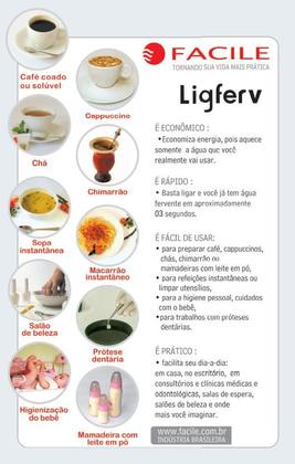 Imagem de LIGFERV - Fervedor de Água Instantâneo + Mini Coador Facile nº 1