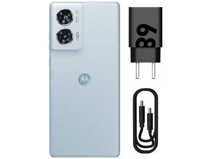 Imagem de Light Blue Vegan Leather 5G 8GB RAM 6,7" Câmera Sony Dupla Selfie 32MP Dual Chip