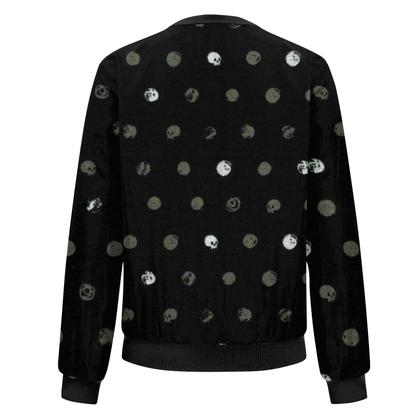 Imagem de Lightning Deals Of Today Prime, jaqueta de chuva feminina plus size casual com estampa floral, jaquetas bomber com zíper, casacos 2024, moda outono e inverno, blusão, roupa leve com bolsos (preto C, grande)