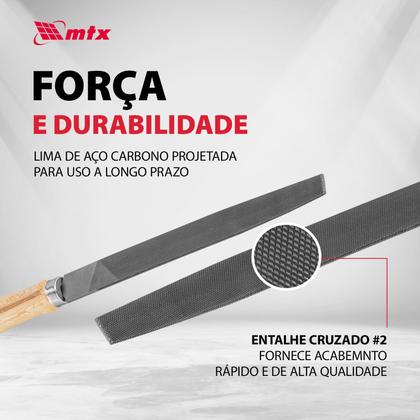 Imagem de Lima chata murca, 8pol., cabo de madeira, 200mm, 1pc // mtx