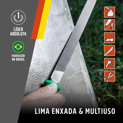 Imagem de Lima Enxada Multiuso Afiação e Debaste 8 Pol Sem cabo K&F