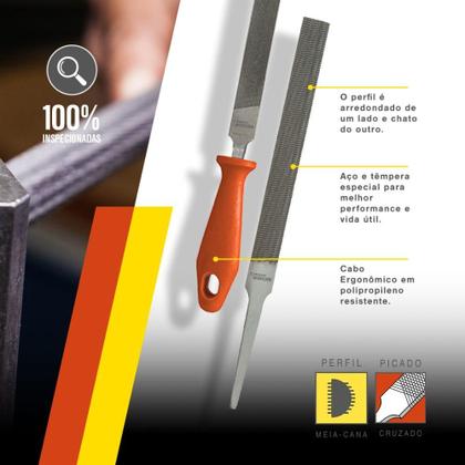 Imagem de Lima Meia Cana Murça 6 POL com Cabo 04861BC NICHOLSON