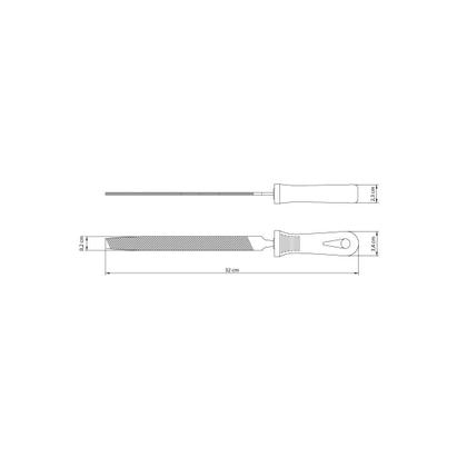 Imagem de Lima para Enxada 8" Tramontina em Aço Carbono com Cabo Injetado