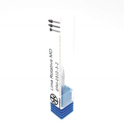 Imagem de Lima Rotativa Metal Duro Cônica 3x10mm H3 Corte Simples