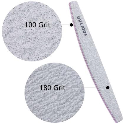Imagem de Limas e tampões para unhas BTYMS 25 peças 100/180 grãos