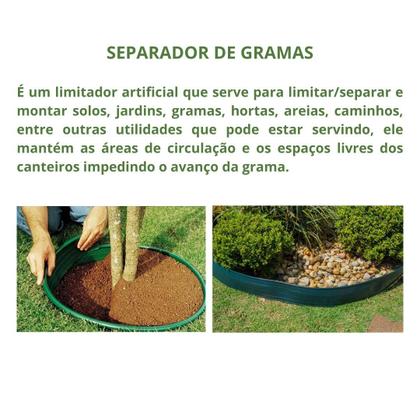 Imagem de Limitador De Grama 20m Separador De Jardim Divisor Canteiro