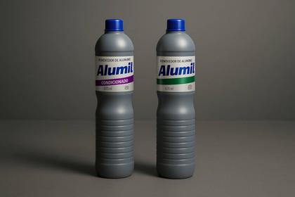 Imagem de Limpa Alumínio Limão ou Uva Alumil 500ml - Kit Com 24 Unidades