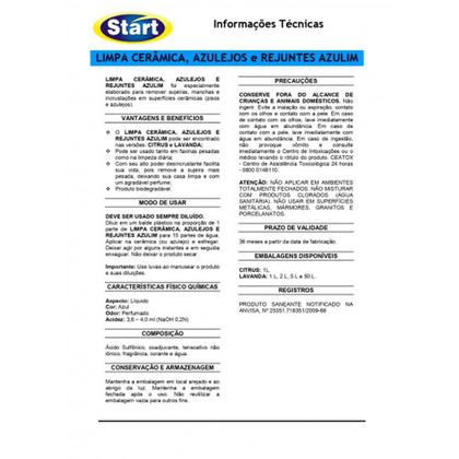 Imagem de Limpa Azulejo Concentrado 5 Litros Azulim Start