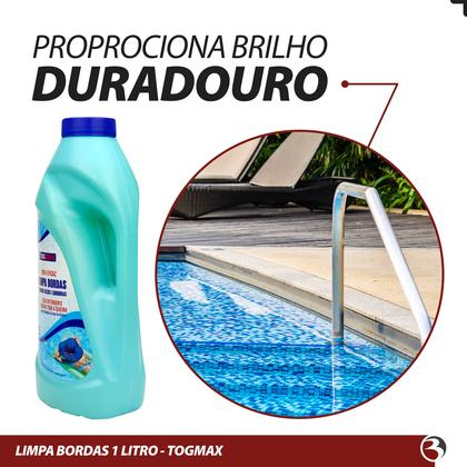 Imagem de Limpa Bordas Removedor de Gorduras de Piscinas Fibra Vinil Azulejo 1 Litro Togmax