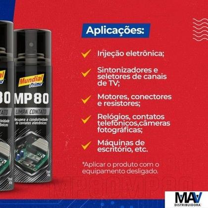 Imagem de Limpa Contato Elétrico Spray MP80 300ml Mundial Prime