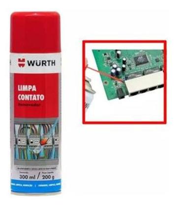 Imagem de Limpa Contatos Eletrônicos Wurth 300 Ml - Removedor