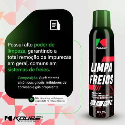 Imagem de Limpa Freios 160ml Limpeza de Freios e Embreagens KOUBE