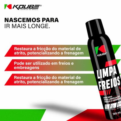 Imagem de Limpa Freios 160ml Limpeza de Freios e Embreagens KOUBE