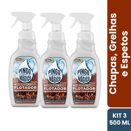 Imagem de Limpa Grelha Pingo Magico 500ml - Kit 3