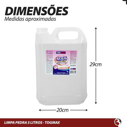 Imagem de Limpa Pedra Pisos 5 Litros Limpeza Pesada Removedor de Manchas - Togmax