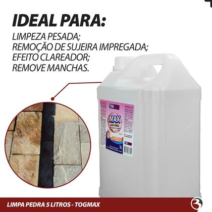 Imagem de Limpa Pedra Pisos 5 Litros Limpeza Pesada Removedor de Manchas - Togmax