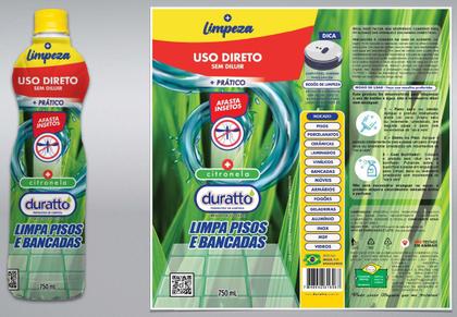 Imagem de Limpa Pisos e Bancadas 750ml Citronela Duratto